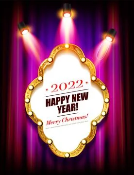 Glowing Christmas Light banner Stock Illustration