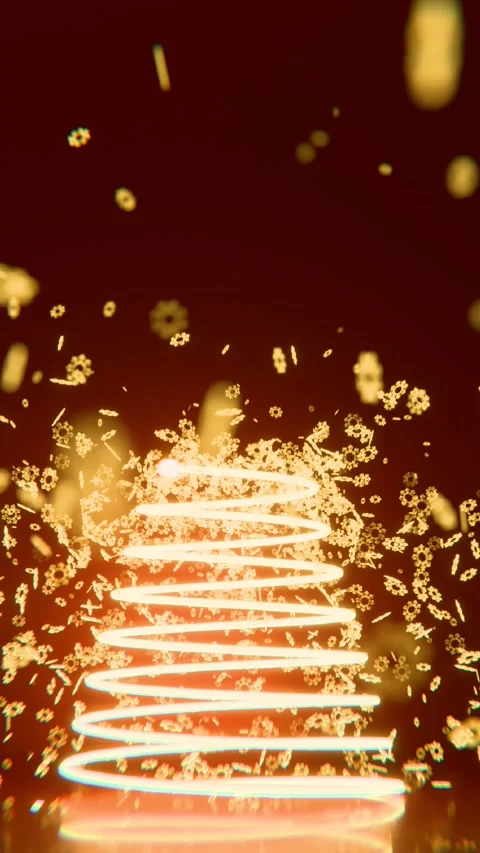 Glowing Christmas tree background Stock Footage 294756740