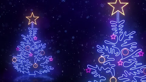 Glowing Christmas Tree Background 库存影片 348029722