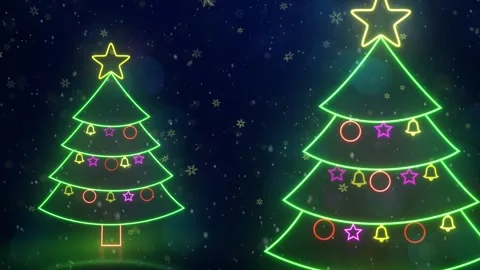 Glowing Christmas Tree Background 库存影片 348029809