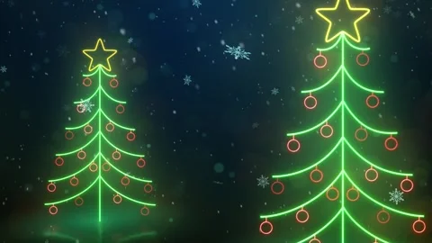 Glowing Christmas Tree Background 库存影片 348029873