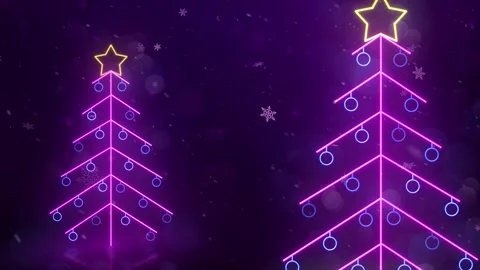 Glowing Christmas Tree Background 库存影片 348029904