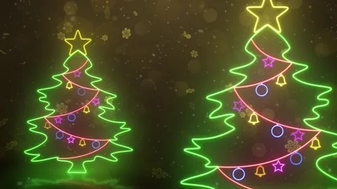 Glowing Christmas Tree Background 库存影片 348029909