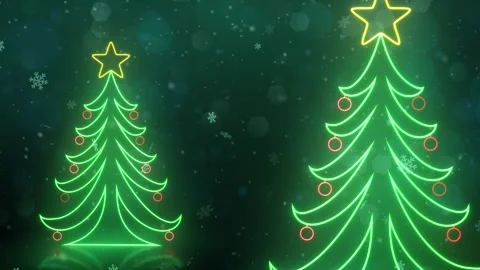 Glowing Christmas Tree Background 库存影片 348029922