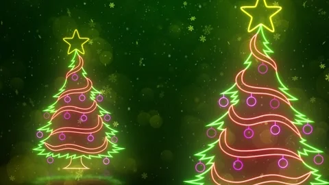 Glowing Christmas Tree Background 库存影片 348029967