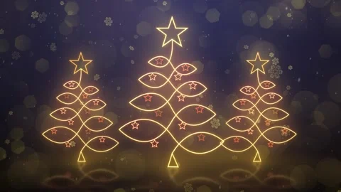 Glowing Christmas Tree Background 库存影片 348030039