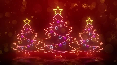 Glowing Christmas Tree Background 库存影片 348030262