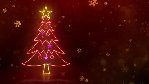 Glowing Christmas Tree Background 库存影片 348030388