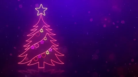 Glowing Christmas Tree Background 库存影片 348030477