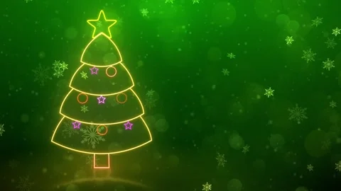 Glowing Christmas Tree Background 库存影片 348030622