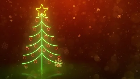 Glowing Christmas Tree Background 库存影片 348030647