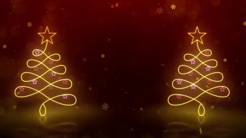 Glowing Christmas Tree Background 库存影片 348030882