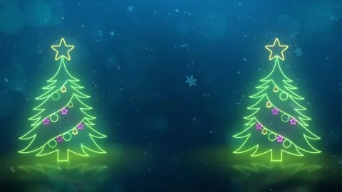 Glowing Christmas Tree Background 库存影片 348030985