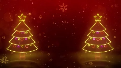Glowing Christmas Tree Background 库存影片 348030992