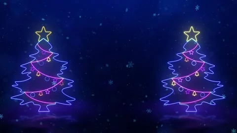 Glowing Christmas Tree Background 库存影片 348032205