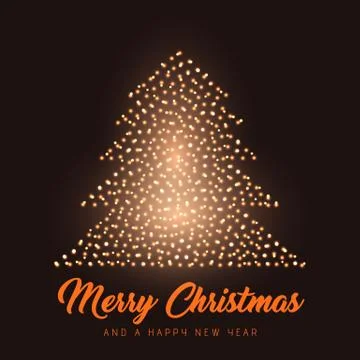 Glowing Christmas tree background Stock Illustration