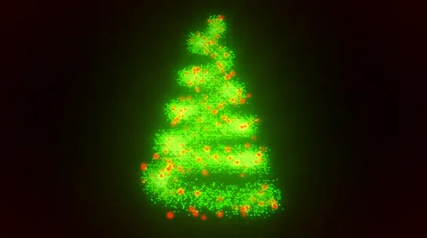 Glowing Christmas Tree Stock Footage 979391
