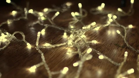 Glowing Christmas tree garland Stock Footage 80990480