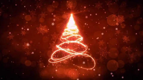 Glowing Christmas Tree Glitters Stock Footage 317840182