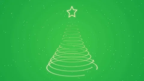 Glowing christmas tree motion background loop green Stock Footage 77349859