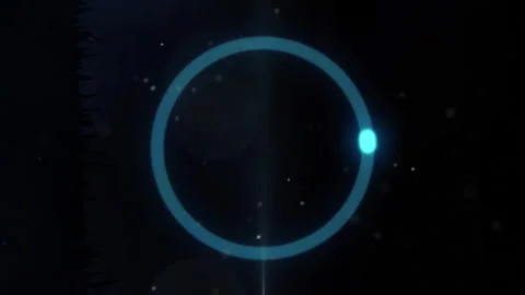 Glowing circle and starry night sky with silhouette of cross in animation Video stock 313396294