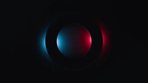 Glowing circle for banner, border or frame in minimal fashion style. Stock Footage 323809395