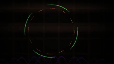 Glowing circle on black background animation. Stock Footage 340018306