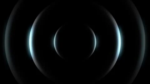 Glowing circle effect. Round light effect. Circular sound wave. Wifi signal Stock Footage 327967201