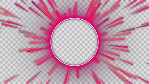 Glowing Circle Frame On Alpha Stock Footage 232350276