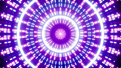 Glowing Circle Light Screen Lamps for VJ Loop 스톡 동영상 339630932
