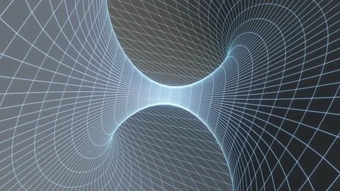 Glowing circle loop with white and grey lights Stock Footage 203879963