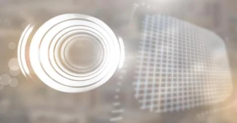 Glowing circle technology interface Stock Illustration