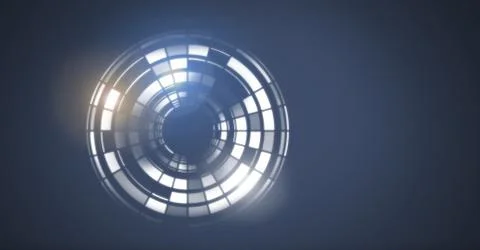 Glowing circle technology interface イラスト素材