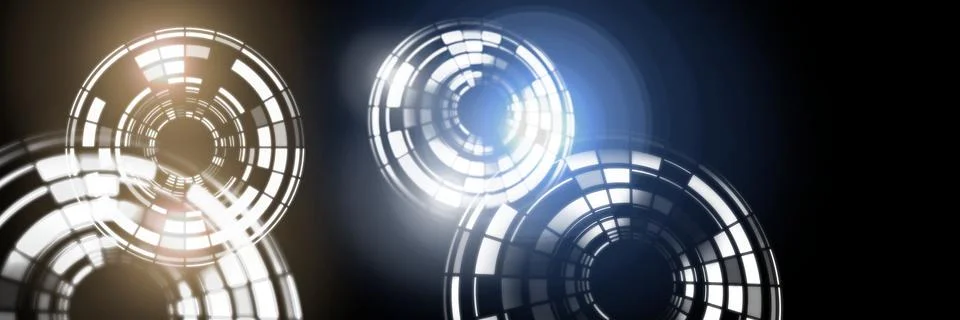 Glowing circle technology interface Illustrazione stock