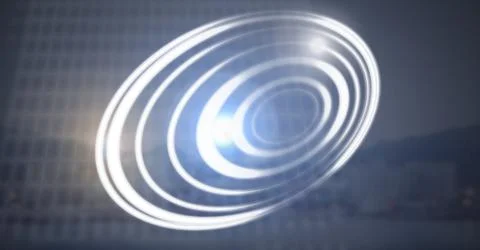 Glowing circle technology interface Stock Illustration