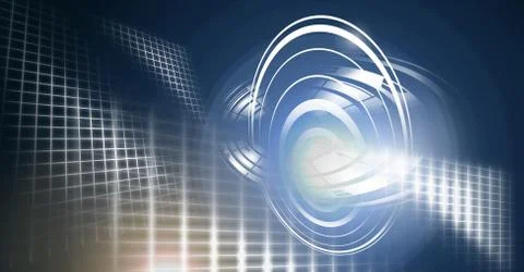 Glowing circle technology interface イラスト素材