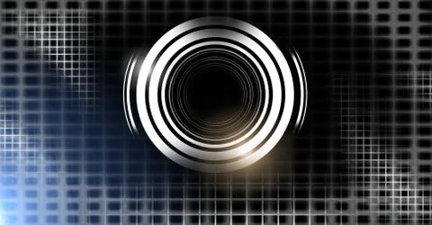 Glowing circle technology interface 스톡 일러스트