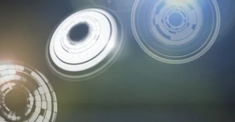 Glowing circle technology interface 스톡 일러스트