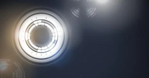 Glowing circle technology interface Stock Illustration