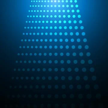 Glowing circles on blue Stock Illustration