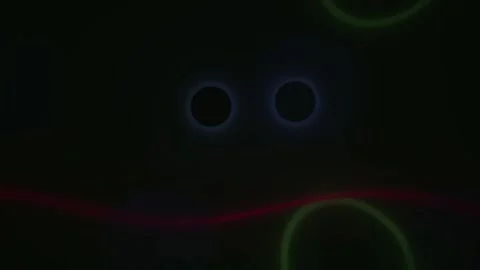 Glowing circles in the dark. Stock Footage 337507132