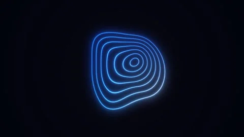Glowing circles with deformation Stock Footage 294720966