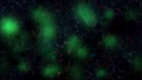 Glowing circles drift across a dark abstract field Vídeo Stock 329897310