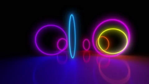 Glowing circles loop Stock Footage 233579035