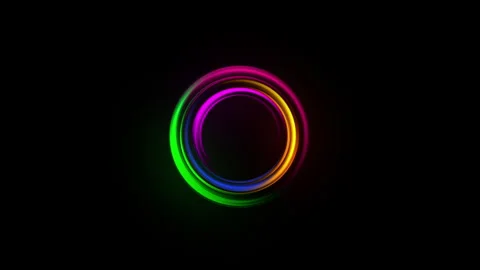 Glowing circles, shiny abstract, bright circle background Stock Footage 245065950