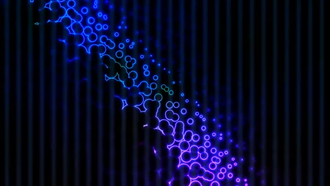 Glowing Circles Transition Stock Footage 291068833