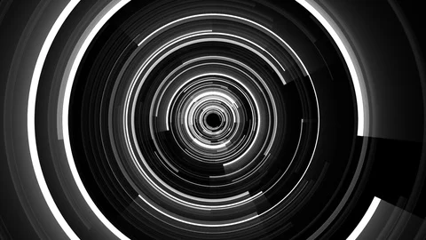 Glowing circles tunnel Video stock 102418452