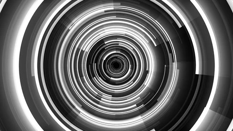 Glowing circles tunnel Stock Footage 102421206