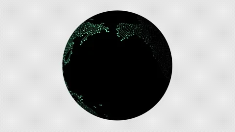 A glowing circuit board representation of Earth Vidéo 334033338