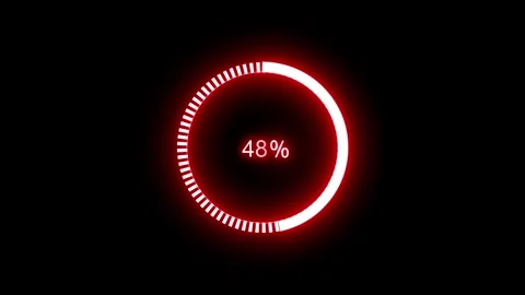 Glowing Circular Animated Progress Bar in Neon Style with Loop for Tech and.. 库存影片 316712035